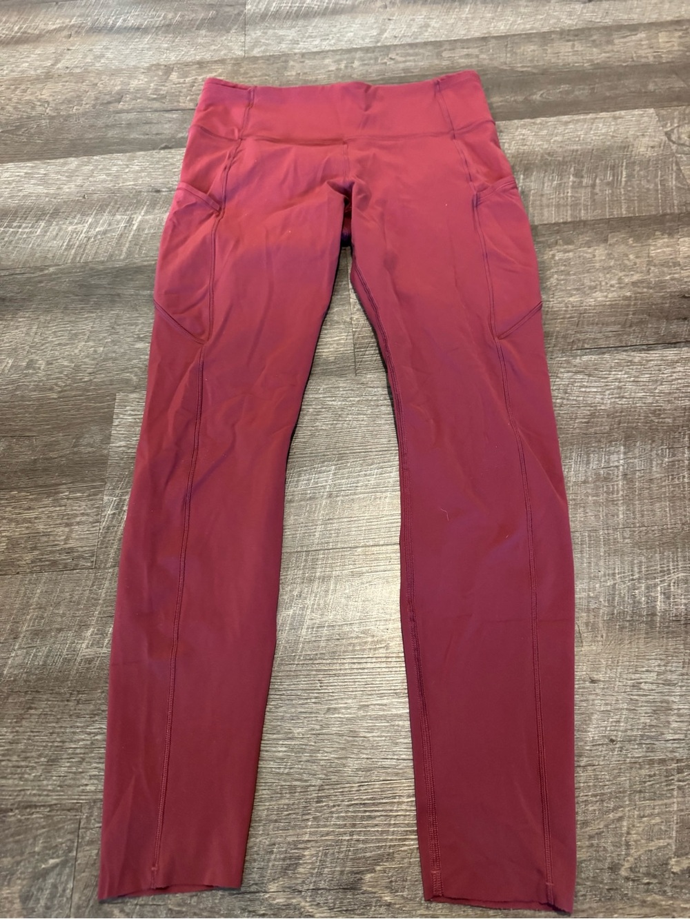 Lululemon Maroon High Rise Align Pocket Leggings